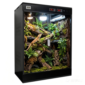 Terrario de PVC Negro para Geckos Crestados, Reptiles y Lagartos, Personalizable, Venta al Por Mayor, OEM - Product Image 1