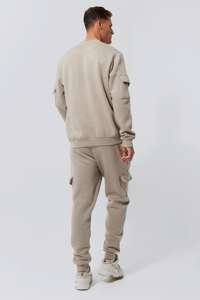 Set di tuta in pile peso massimo <span class=keywords><strong>Tech</strong></span> in due pezzi con scritta con Logo personalizzato ricamato da uomo invernale - Product Image 3