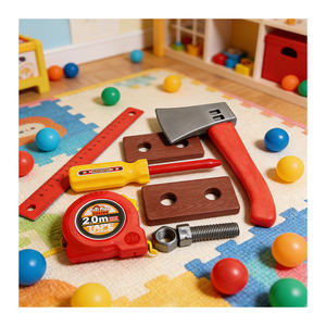 Construction Tool Set Kids Engineer Toy Drill <b>Wooden</b> Workbench <b>Toolbox</b> Pretend Play Motor Skills Educational Learning Toy - Product Image 6
