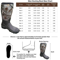 Vente en gros de bottes de pluie de chasse en caoutchouc de camouflage en néoprène imperméable de haute qualité fabriquées en Chine pour hommes