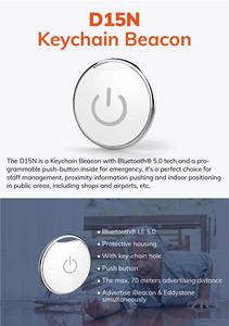 Botón de Pánico de Emergencia SOS con Beacon BLE 5.0 Ibeacon y Eddystone, Programable - Product Image 2