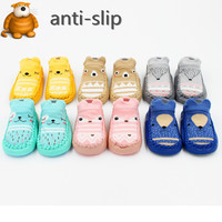 Yinyueli — chaussettes antidérapantes en bambou, aux motifs de tête d'animal, amusant