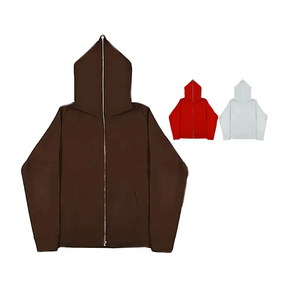 男女通用全拉链迷彩连帽衫定制套头衫外套批发超大丝印设计 - Product Image 3