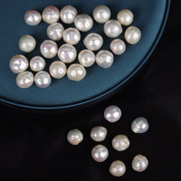 Perles d'Eau Douce Naturelles Blanches Edison 10-12mm, Non Percées, Certifiées par un Certificat Extérieur, Idéales pour Cadeaux et Fêtes