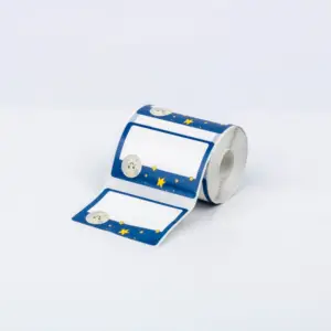 Etiquetas adesivas de papel em branco personalizadas oem/odm, rolo de etiquetas autoadesivas personalizadas, tipo diferente de papel térmico para impressora vazia