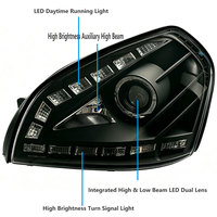 Phare LED modifié pour voiture, faisceau haut et bas, clignotant LED pour Hyundai Tucson 2005-2012