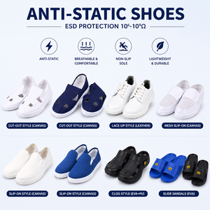<span class=keywords><strong>Chaussures</strong></span> de sécurité en cuir antistatique PU avec embout en acier, <span class=keywords><strong>chaussures</strong></span> de travail ESD dissipatrices d'électricité statique, <span class=keywords><strong>chaussures</strong></span> de travail industrielles antidérapantes <span class=keywords><strong>pour</strong></span> usine et entrepôt - Product Image 3