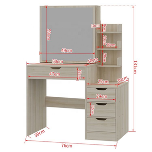 <span class=keywords><strong>Commode</strong></span> minimaliste au Design moderne, rangement de maquillage en bois avec miroir - Product Image 6