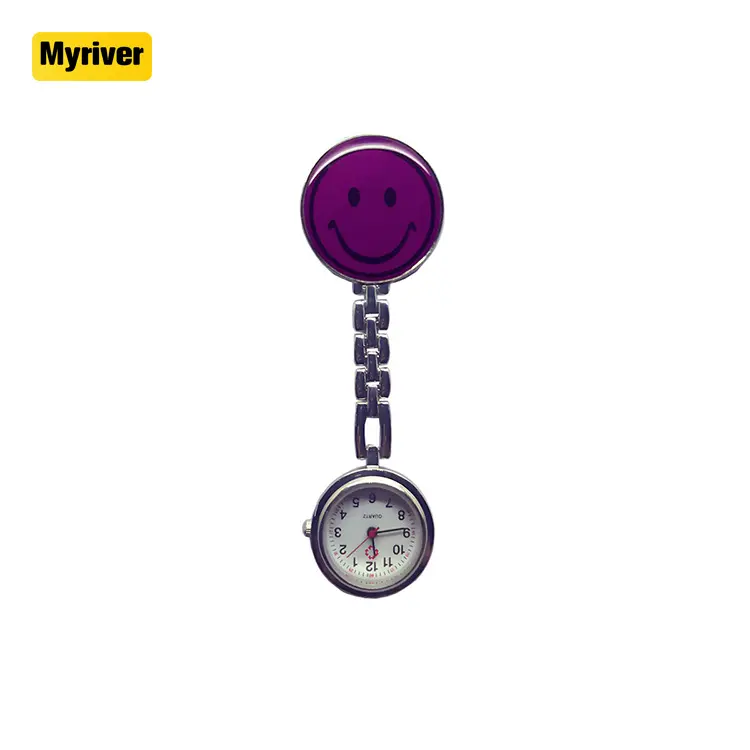 Myriver Spring Nurse Watch regalo <span class=keywords><strong>promozionale</strong></span> gomma Silicone Doctor Pocket Clip spilla seno infermieristica orologi da tasca