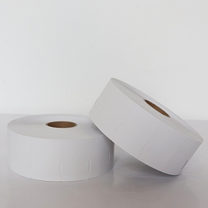 Rollo de etiquetas térmicas impermeables compatibles con <span class=keywords><strong>Dymo</strong></span> de tamaño personalizado, papel de transferencia térmica adhesivo permanente para uso en supermercados - Product Image 1