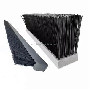 <span class=keywords><strong>Brosse</strong></span> à lamelles de nettoyage industrielle OEM à corps vert et filament de nylon blanc tufté avec trous de fixation - Product Image 5