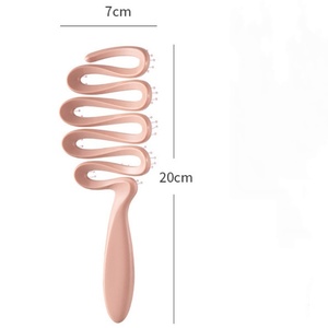 Nuevo Diseño Cepillo de <span class=keywords><strong>Pelo</strong></span> para Barbero Herramienta de Peluquería Cepillo para Cabello Húmedo y Seco Cepillo Desenredante para Cabello <span class=keywords><strong>Rizado</strong></span> - Product Image 4