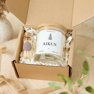 AIKUN Premium Frosted Glass Soy Wax <b>Candle</b> Jar Handcrafted <b>Long</b> Lasting Christmas Scented <b>Candle</b> for Winter Home Decoration - Product Image 3