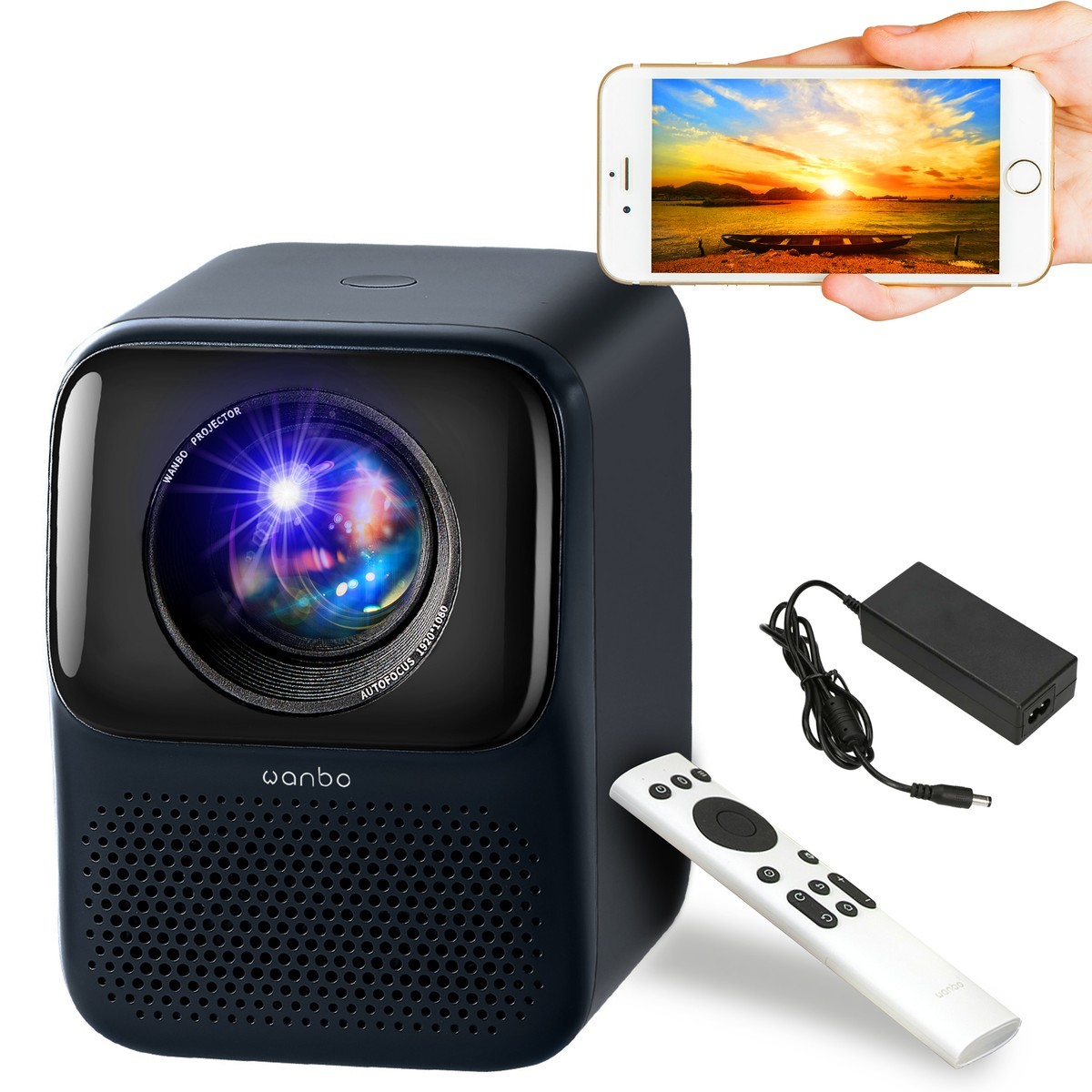 Wanbo T2 Max Full HD 1080p Wifi Projector - Portable Home Theater