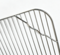 Grilles de barbecue rectangulaires en acier inoxydable 304 avec pieds, filet de cuisson vapeur carré, filet métallique pour barbecue, accessoires de cuisson en métal au carbone