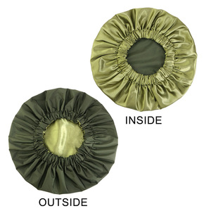 Bonnets <span class=keywords><strong>de</strong></span> Douche Unicolores pour Femmes, Double Couche, Doublure en Satin, Imperméables, Protection des <span class=keywords><strong>Cheveux</strong></span>, Bonnets <span class=keywords><strong>de</strong></span> <span class=keywords><strong>Bain</strong></span> - Product Image 4