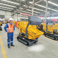 Mini-dumper tout-terrain flexible auto-chargeant 500 kg, brouette motorisée auto-chargeante, mini-dumper chenillé hydraulique