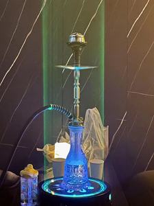 Control remoto de 12 pulgadas, Base de lámpara láser LED redonda, Hookah Shisha Lounge, luz LED, botella de taza plana, Base láser LED - Product Image 6