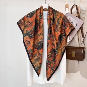 Xiangyun 110*110 Adult Square Scarf Double-Sided Printed for Spring Very Stylish