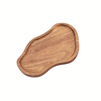 Assiette à dîner en bois écologique au design moderne et simple, forme irrégulière personnalisée, assiette à dessert créative, plateau à thé pour hôtel, style occidental