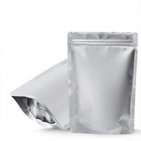Sachet Doypack en Feuille d'Aluminium Argentée Anti-Odeur Refermable pour l'Emballage de Poudre de Café, Noix, Snacks, Aliments Secs, Aliments pour Animaux, Gelée