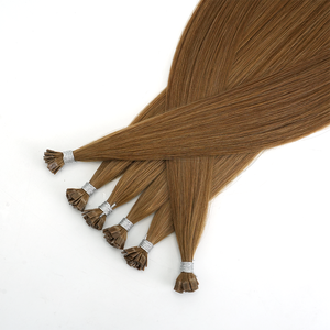 Extensions per capelli invisibili K-Tip marroni all'ingrosso, senza perdita di capelli, Remy vergini, punta piatta senza cuciture, capelli umani per bionde, qualità da salone - Product Image 4