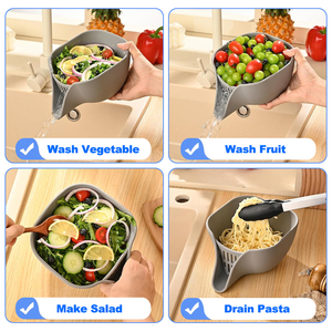 <span class=keywords><strong>Panier</strong></span> d'égouttage multifonctionnel <span class=keywords><strong>de</strong></span> 6.5 pouces Passoire en silicone pour laver facilement les <span class=keywords><strong>fruits</strong></span> <span class=keywords><strong>et</strong></span> <span class=keywords><strong>légumes</strong></span> avec bec verseur - Product Image 3