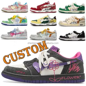 Sample Custom Designs Shoes Unisex Custom Your Logo Embroidery Men Sneakers Casual Running Shoes Fashion Skateboarding Shoes Man