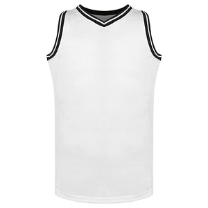 เสื้อบาสเก็ตบอลสีพื้นแบบไม่มีแขน ผลิตตามสั่ง ขายส่ง ผลิตจากโพลีเอสเตอร์ 100% พร้อมโลโก้ด้านหน้า รับผลิตเสื้อบาสเก็ตบอลตามแบบ OEM จากโรงงาน - Product Image 1