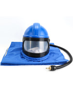 Casque de protection pour sablage avec système de filtration d'air et régulateur – Ensemble complet