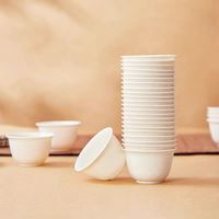 Vaisselle jetable en coque de riz, écologique, biodégradable, recyclable, durable, anti-fuite, sans BPA, compatible micro-ondes et congélateur, pour boissons chaudes