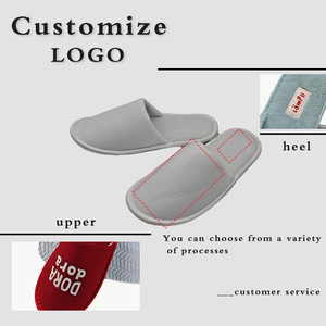 Chaussons jetables d'<span class=keywords><strong>hôtel</strong></span> confortables, respirants, en tissu brossé doux, antidérapants, semelle à motif vague d'<span class=keywords><strong>eau</strong></span>, articles de toilette pour <span class=keywords><strong>hôtel</strong></span> - Product Image 5