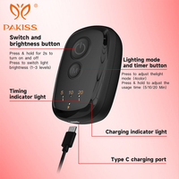 Masque facial LED sans fil PAKISS 510(k) - Masque de photothérapie avec lumières rouges et infrarouges, rechargeable, télécommande pour usage domestique