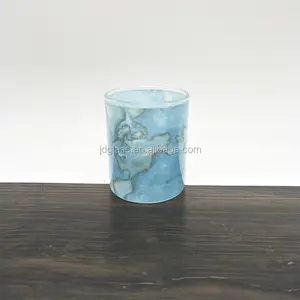 Pot de bougie en verre personnalisé avec logo à effet hologramme, motif de globe de chandelier, échantillon gratuit