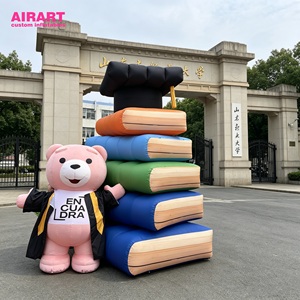 Oso Inflable con Temática de Graduación y Libros para Marketing en el Campus - Product Image 5