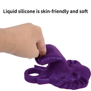 Manchon de pénis en silicone pour un épaississement et un durcissement, anneau de pénis créatif en forme d'éléphant pour améliorer l'érection et retarder l'éjaculation, jouets sexuels masculins - Product Image 5