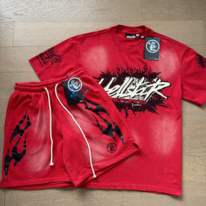 Conjunto de Camisetas de Marca Americana Vintage con Estampado de Estrella Infernal, Ropa Urbana Hip-Hop, Camiseta de Manga Corta Informal de Verano para <span class=keywords><strong>Hombre</strong></span> - Product Image 5
