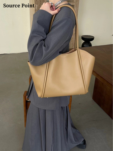 Giải trí mua sắm công suất lớn phụ nữ mềm da tote túi với khóa từ cánh Túi xách - Product Image 5