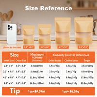Lot de 100 sachets refermables mats avec fenêtre, 3,5 x 5,5 pouces, à fermeture éclair thermoscellable, pour emballage alimentaire, idéal pour les petites entreprises