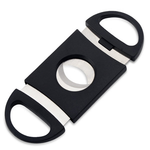 Mini cortador de cigarros portátil, tijeras de acero inoxidable de doble hoja con forma cuadrada, accesorios para fumar - Product Image 1