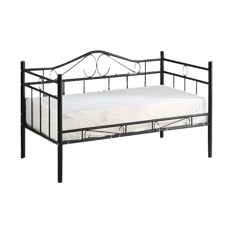 Venta al por mayor moderna simple ahorro de espacio cama de hierro forjado cama de metal Superior individual
