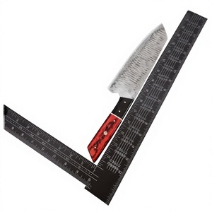 Cuchillo de Chef Profesional de Acero de Damasco Hecho a Mano, Mango de Madera DIY de Alta Calidad, Punta Caída, 12 Pulgadas de Longitud Total, Corte Afilado como una Navaja - Product Image 1