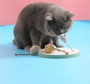 Juguetes interactivos para mascotas ecológicos para exteriores, superventas de fábrica, gatito no tóxico, piel de conejo, gato, ratón, hierba gatera con estilo Simple - Product Image 6
