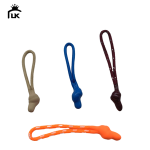 Tiradores de cremallera con logotipo 3D personalizado, Metal y PVC para prendas de vestir, bolsas, tiendas de campaña, cuerda extractora de cordón de goma - Product Image 1