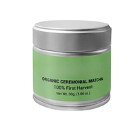 Estick Nouveauté 30g 50g 100g 150g 200g Boîte à matcha personnalisée en métal vide, boîte ronde en métal pour poudre de thé vert, café