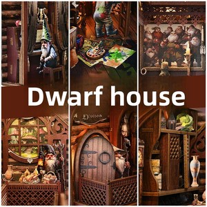 Casetta <span class=keywords><strong>in</strong></span> Legno Fai-da-Te di Zhu Yi, Modello di Casa delle Fate, Giocattolo da Costruire a Mano, Fermalibri Decorativo, Idea <span class=keywords><strong>Regalo</strong></span> - Product Image 3