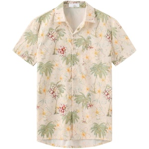 Tropical Oversized Sleeveless Button-Up Men's Casual Stylish Hawaiian Print <b>Shirt</b> Anti-UV Quick Dry Beach Summer - Product Image 1