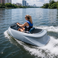 Offre Spéciale – Kart Bateau Électrique Biplace 50 km/h, Alimenté par Batterie 74V, en LLDPE Rotomoulé, pour Sports Nautiques, Longue Autonomie