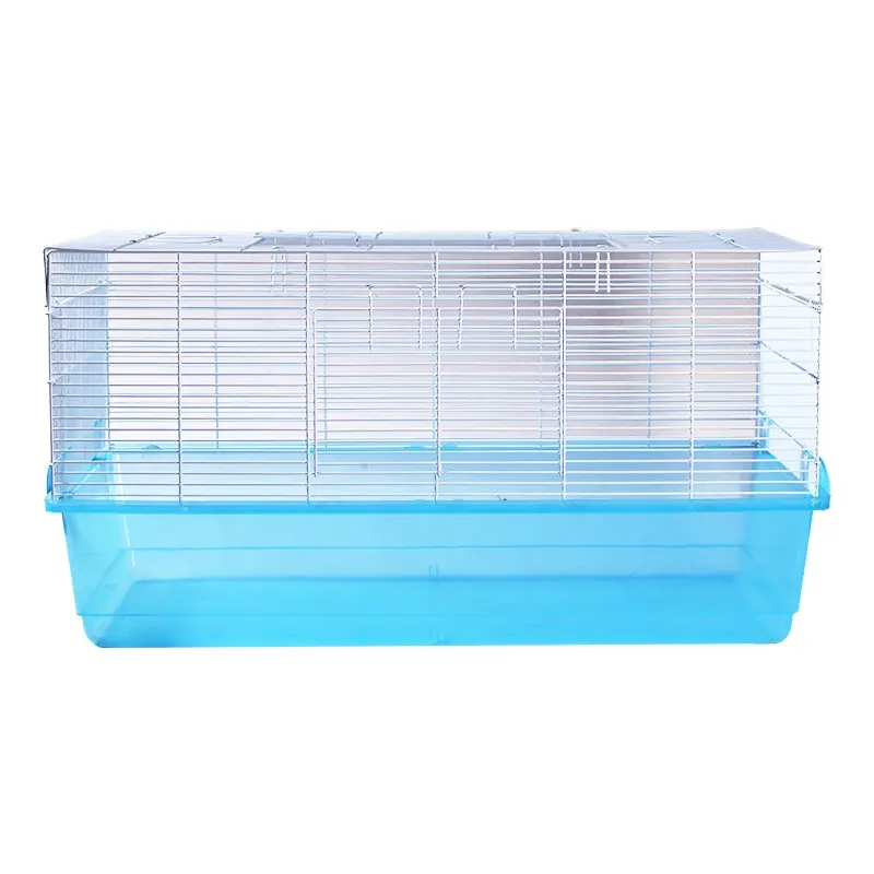 Custom Logo Printed Breathable Transparent Crate Pet Playpen With Top Cover Anti Escape For Small Animal Hamster Cage