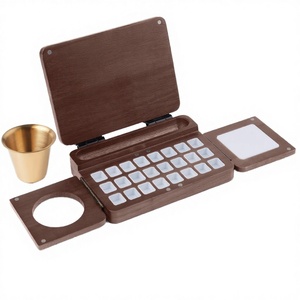 Paleta de Acuarelas Portátil Moderna de Madera Pulida, Set de Viaje para Artistas - Product Image 2
